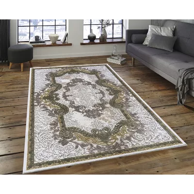 Orientalischer Stückteppich 130x190 GALT 7 - beige / gold
