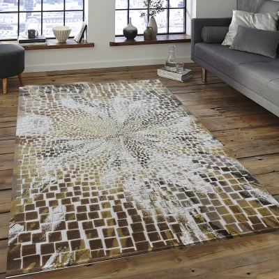 Rechteckiger Stückteppich 160x230 GALT 8 - beige / braun