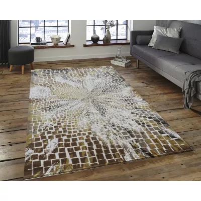Rechteckiger Stückteppich 130x190 GALT 8 - beige / braun