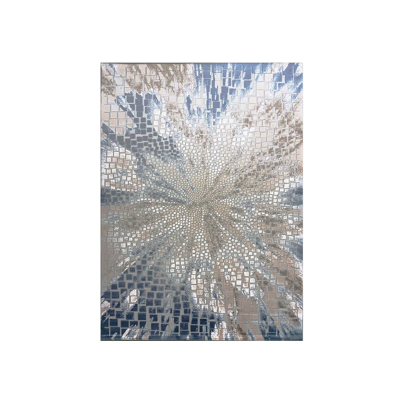 Rechteckiger Stückteppich 160x230 GALT 8 - grau/blau
