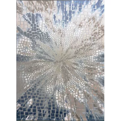 Rechteckiger Stückteppich 160x230 GALT 8 - grau/blau