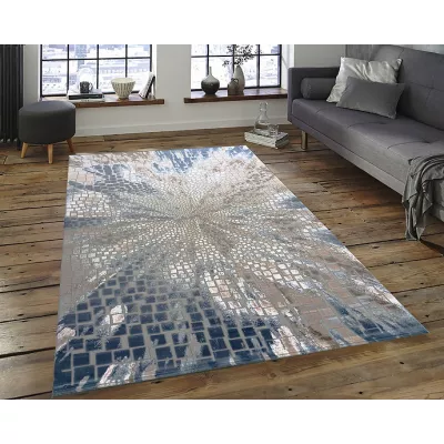 Rechteckiger Stückteppich 160x230 GALT 8 - grau/blau