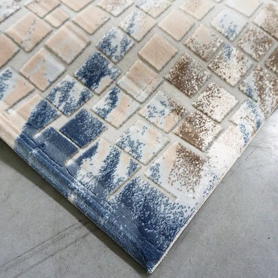 Rechteckiger Stückteppich 160x230 GALT 8 - grau/blau