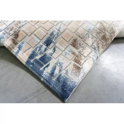 Rechteckiger Stückteppich 160x230 GALT 8 - grau/blau