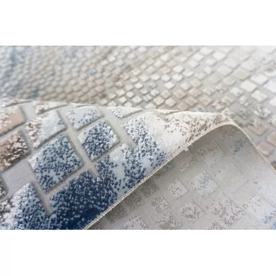 Rechteckiger Stückteppich 160x230 GALT 8 - grau/blau