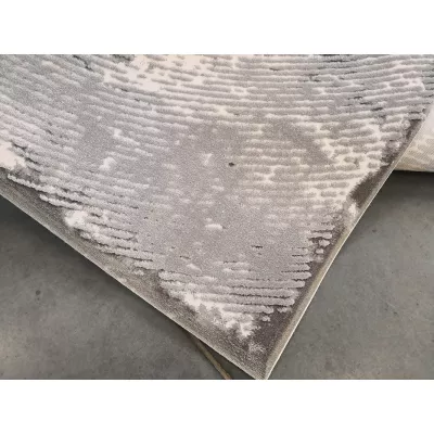Moderner Stückteppich 80x150 GALT 9 - grau/weiß
