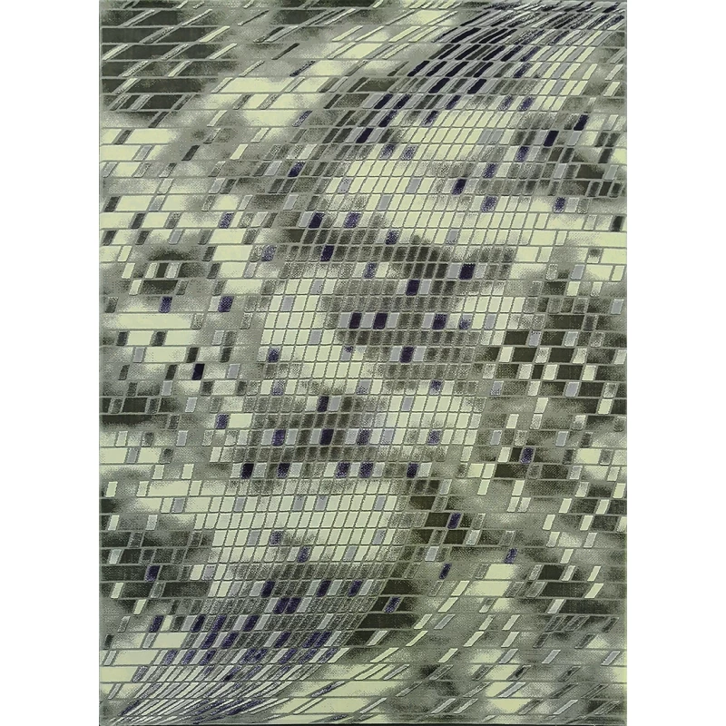 Moderner Stückteppich 80x150 GALT 10 - grau/blau