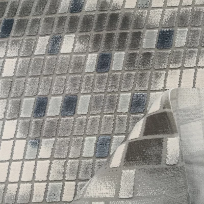 Moderner Stückteppich 80x150 GALT 10 - grau/blau