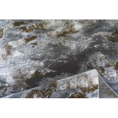 Rechteckiger Stückteppich 80x150 COVINA 1 - beige / grau