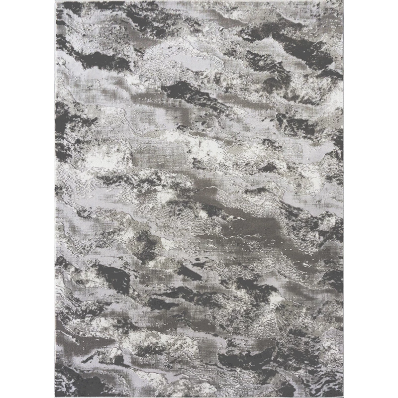 Rechteckiger Teppich 200x290 COVINA 1 - weiß / grau