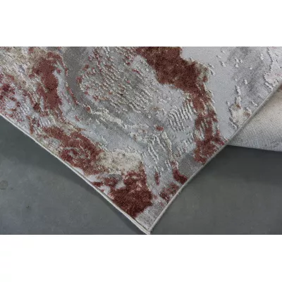 Rechteckiger Stückteppich 60x100 COVINA 1 - weiß / grau / rot