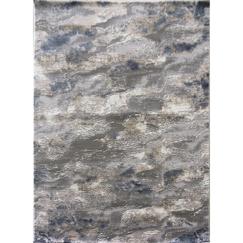 Rechteckiger Stückteppich 140x190 COVINA 1 - weiß / grau / blau