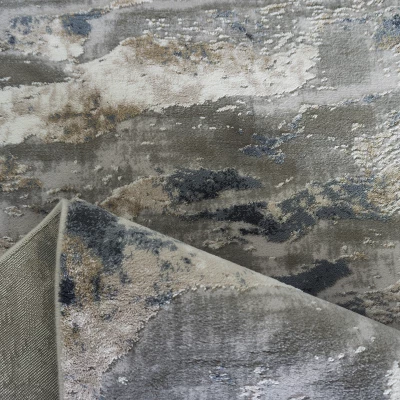 Rechteckiger Stückteppich 120x180 COVINA 1 - weiß / grau / blau