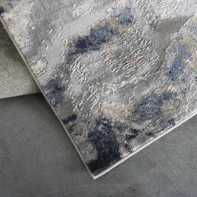 Rechteckiger Stückteppich 120x180 COVINA 1 - weiß / grau / blau