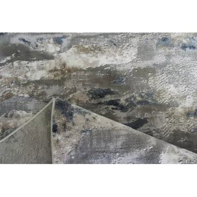 Rechteckiger Stückteppich 140x190 COVINA 1 - weiß / grau / blau