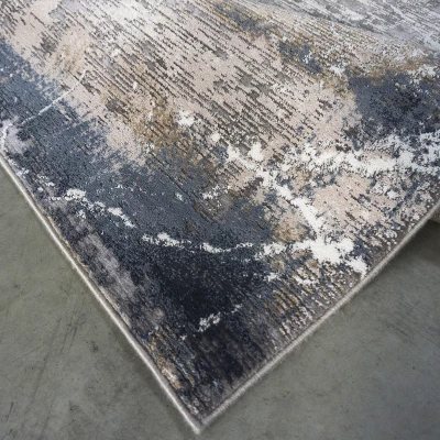 Rechteckiger Teppich 60x100 COVINA 2 - blau / grau