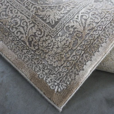 Rechteckiger Stückteppich 140x190 COVINA 3 - beige / grau