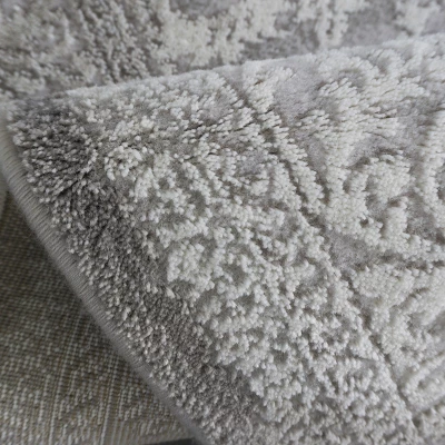 Rechteckiger Teppich 60x100 COVINA 3 - weiß / grau
