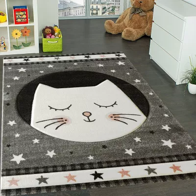 Kinderteppich 140x190 DORRIS 6 - grau