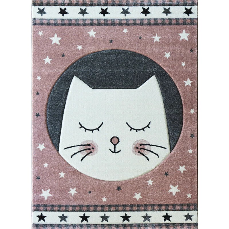 Kinderteppich 140x190 DORRIS 6 - rosa