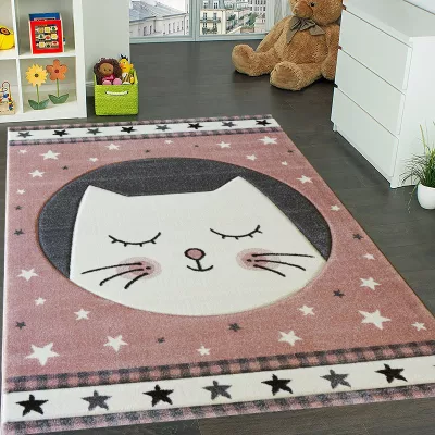 Kinderteppich 140x190 DORRIS 6 - rosa