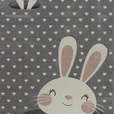 Kinderzimmerteppich 140x190 DORRIS 8 - grau