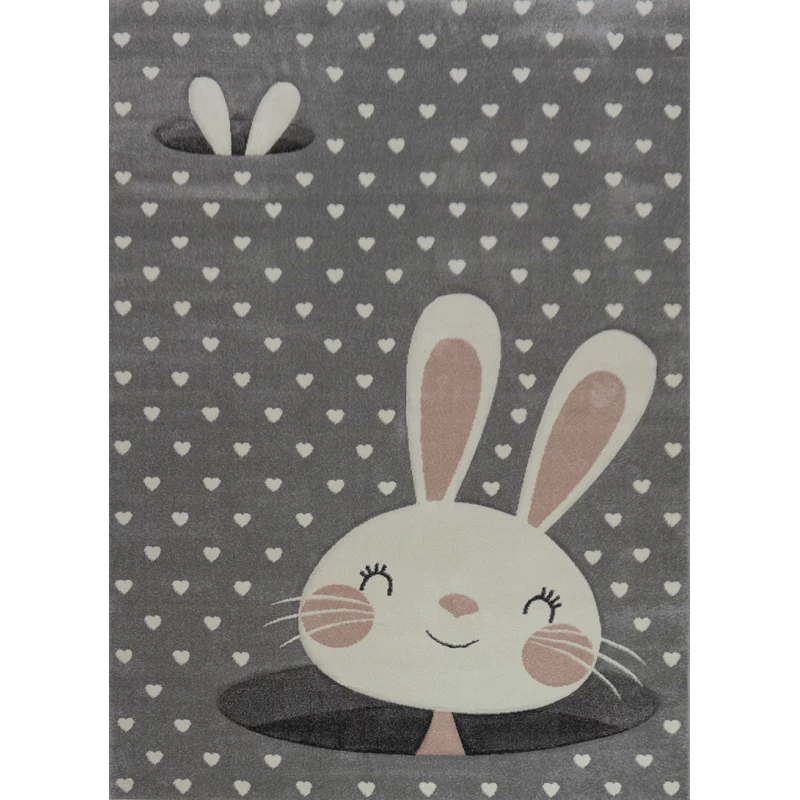 Kinderzimmerteppich 140x190 DORRIS 8 - grau