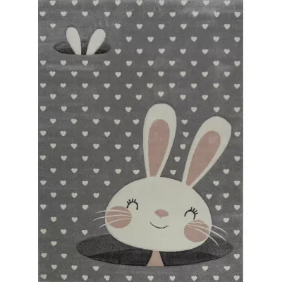 Kinderzimmerteppich 140x190 DORRIS 8 - grau