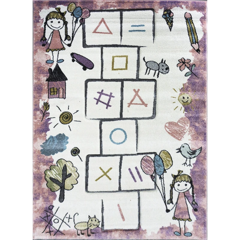 Kinderteppich 140x190 DORRIS 11 - rosa