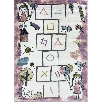 Kinderteppich 120x180 DORRIS 11 - rosa