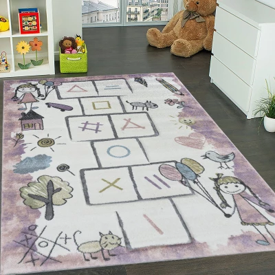 Kinderteppich 140x190 DORRIS 11 - rosa