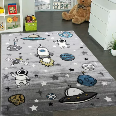Kinderzimmerteppich 140x190 DORRIS 12 - grau