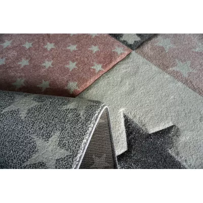 Kinderzimmer Teppich 120x180 DORRIS 13 - grau/rosa