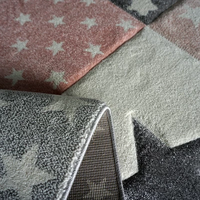 Kinderzimmer Teppich 160x230 DORRIS 13 - grau/rosa