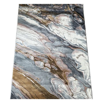 Rechteckiger Teppich 200x290 COALINGA 2 - gold / grau / weiß