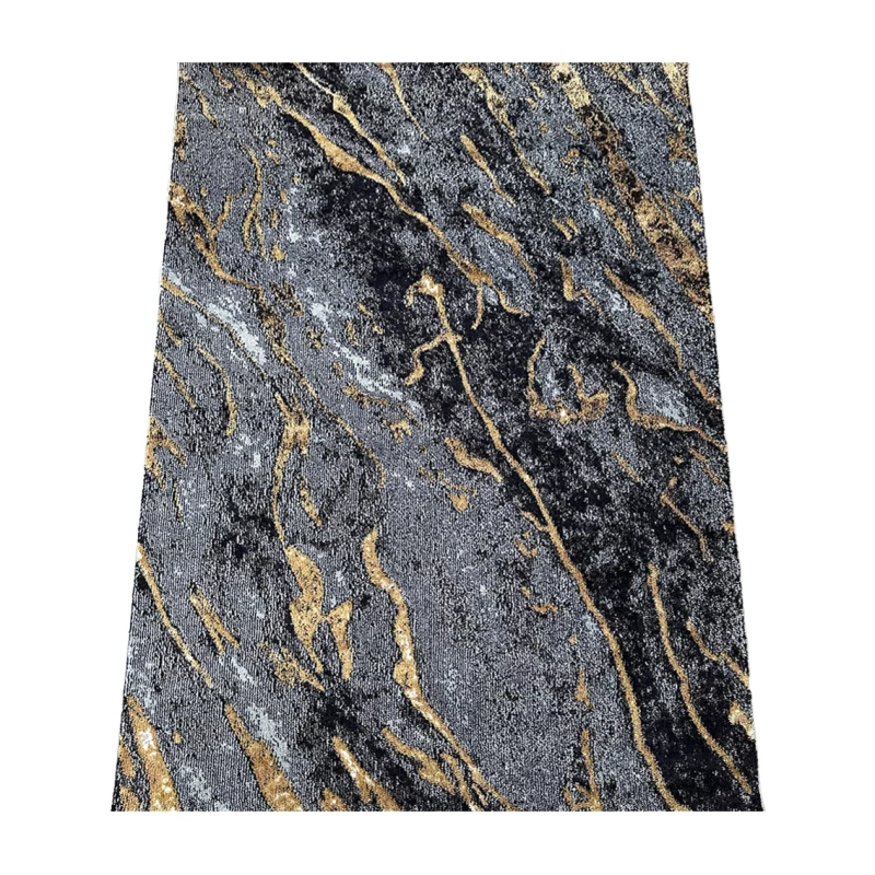 Rechteckiger Teppich 200x290 COALINGA 2 - gold / grau / schwarz