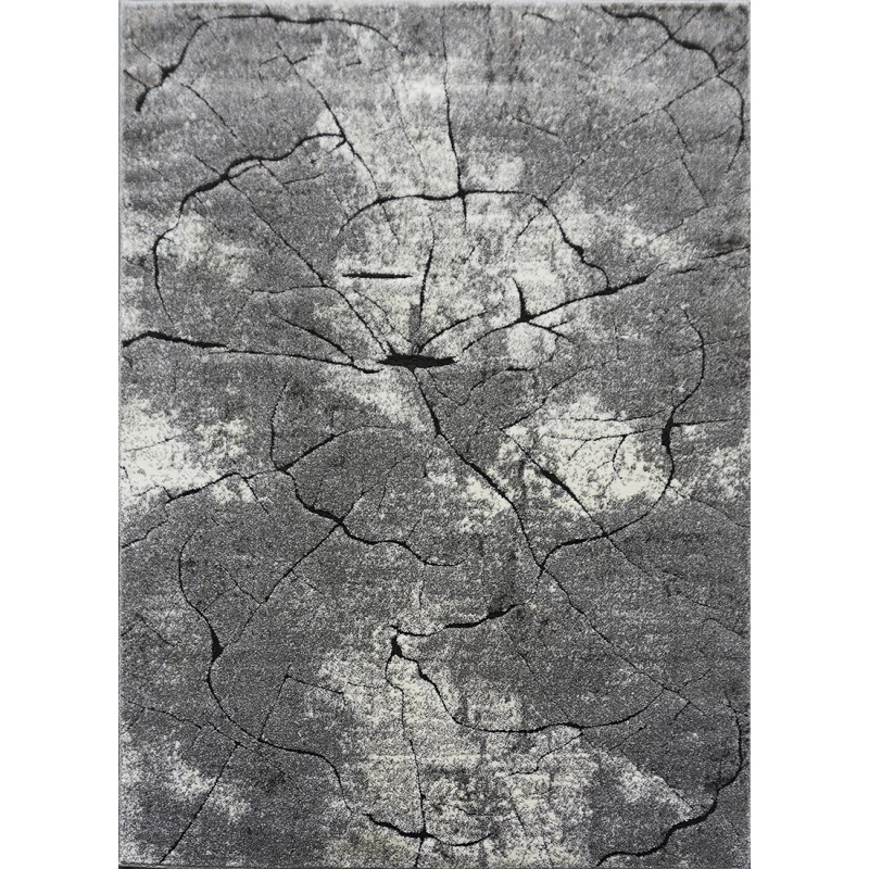 Rechteckiger Teppich 300x500 BRAWLEY 8 - grau/weiß