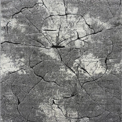 Rechteckiger Teppich 300x400 BRAWLEY 8 - grau/weiß