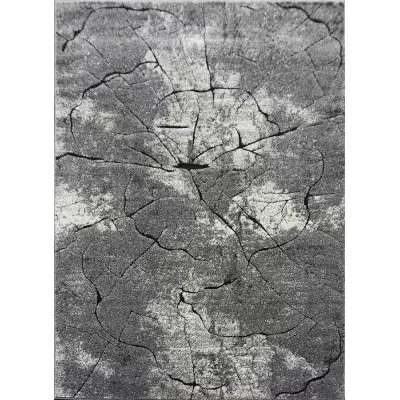 Rechteckiger Teppich 240x330 BRAWLEY 8 - grau/weiß