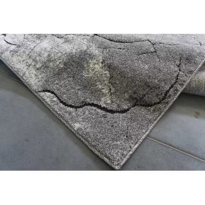 Runder Stückteppich 160x160 BRAWLEY 8 - grau/weiß