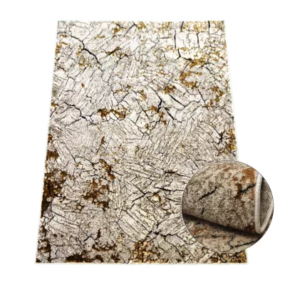 Stück Teppich mit abstraktem Muster 160x220 BRAWLEY 1 - beige / braun