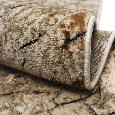 Stück Teppich mit abstraktem Muster 60x100 BRAWLEY 1 - beige / braun