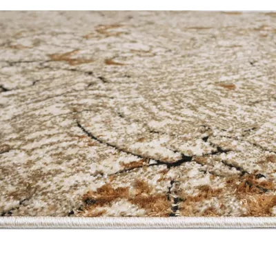 Stück Teppich mit abstraktem Muster 60x100 BRAWLEY 1 - beige / braun