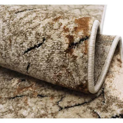 Stück Teppich mit abstraktem Muster 80x150 BRAWLEY 1 - beige / braun