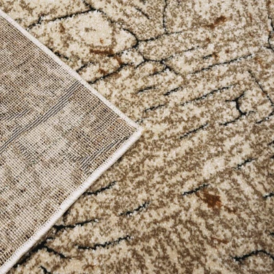 Stück Teppich mit abstraktem Muster 80x150 BRAWLEY 1 - beige / braun