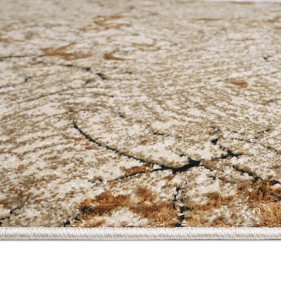 Stück Teppich mit abstraktem Muster 200x290 BRAWLEY 1 - beige / braun
