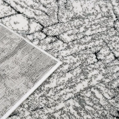 Stück Teppich mit abstraktem Muster 200x290 BRAWLEY 1 - grau / weiß