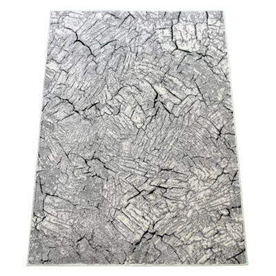 Stück Teppich mit abstraktem Muster 40x60 BRAWLEY 1 - grau / weiß