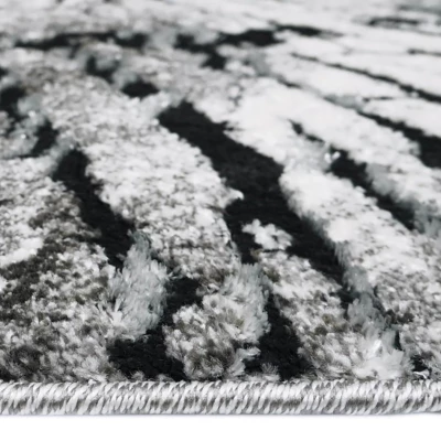 Stück Teppich mit abstraktem Muster 200x290 BRAWLEY 2 - grau / weiß