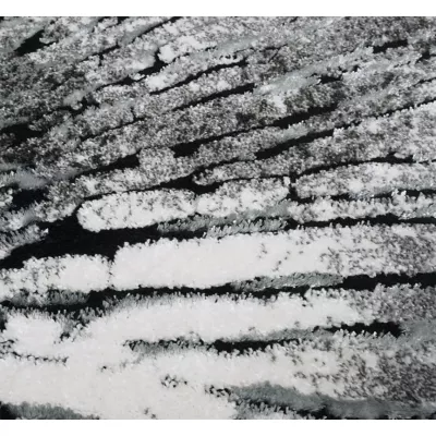 Stück Teppich mit abstraktem Muster 80x150 BRAWLEY 2 - grau / weiß